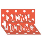Polka Dots - White on Tomato Red Laugh Live Love 3D Greeting Card (8x4)