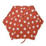 Polka Dots - White on Tomato Red Mini Umbrella