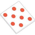 Polka Dots - Tomato Red on White Small Memo Pads