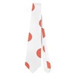 Polka Dots - Tomato Red on White Necktie (Two Side)