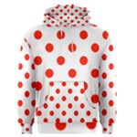 Polka Dots - Ferrari Red on White Men s Pullover Hoodie