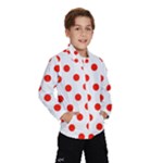 Polka Dots - Ferrari Red on White Wind Breaker (Kids)