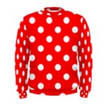 Polka Dots - White on Red Men s Sweatshirt