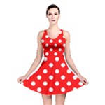 Polka Dots - White on Red Reversible Skater Dress
