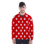 Polka Dots - White on Red Wind Breaker (Men)