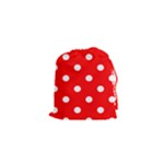 Polka Dots - White on Red Drawstring Pouch (XS)