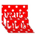 Polka Dots - White on Red You Did It 3D Greeting Card (7x5)