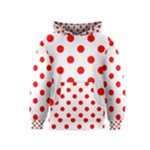 Polka Dots - Red on White Kid s Pullover Hoodie