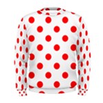 Polka Dots - Red on White Men s Sweatshirt