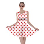 Polka Dots - Red on White Skater Dress