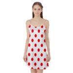 Polka Dots - Red on White Satin Night Slip
