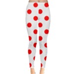 Polka Dots - Red on White Women s Leggings