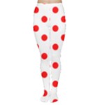 Polka Dots - Red on White Women s Tights