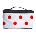 Polka Dots - Red on White Cosmetic Storage Case