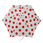 Polka Dots - Red on White Mini Umbrella