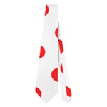 Polka Dots - Red on White Necktie (Two Side)