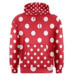 Polka Dots - White on Alizarin Red Men s Pullover Hoodie
