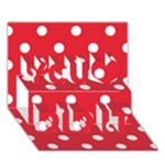 Polka Dots - White on Alizarin Red You Did It 3D Greeting Card (7x5)