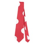 Polka Dots - White on Alizarin Red Necktie (Two Side)
