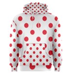 Polka Dots - Alizarin Red on White Men s Pullover Hoodie