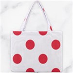 Polka Dots - Alizarin Red on White Mini Tote Bag