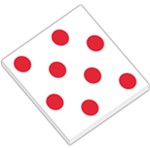 Polka Dots - Alizarin Red on White Small Memo Pads