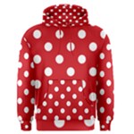 Polka Dots - White on Fire Engine Red Men s Pullover Hoodie