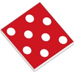 Polka Dots - White on Fire Engine Red Small Memo Pads