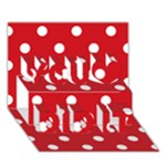 Polka Dots - White on Fire Engine Red You Did It 3D Greeting Card (7x5)