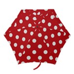 Polka Dots - White on Fire Engine Red Mini Umbrella