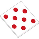 Polka Dots - Fire Engine Red on White Small Memo Pads