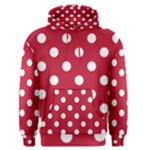 Polka Dots - White on Cardinal Red Men s Pullover Hoodie