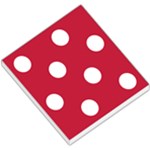 Polka Dots - White on Cardinal Red Small Memo Pads
