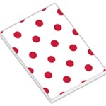 Polka Dots - Cardinal Red on White Large Memo Pads
