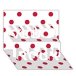 Polka Dots - Cardinal Red on White You Rock 3D Greeting Card (7x5)