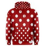 Polka Dots - White on Dark Candy Apple Red Men s Pullover Hoodie