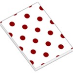 Polka Dots - Dark Red on White Large Memo Pads