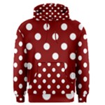 Polka Dots - White on Maroon Red Men s Pullover Hoodie