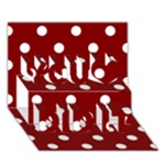 Polka Dots - White on Maroon Red You Did It 3D Greeting Card (7x5)