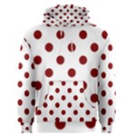 Polka Dots - Maroon Red on White Men s Pullover Hoodie