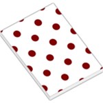 Polka Dots - Maroon Red on White Large Memo Pads