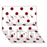 Polka Dots - Maroon Red on White You Did It 3D Greeting Card (7x5)