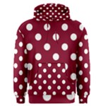 Polka Dots - White on Burgundy Red Men s Pullover Hoodie