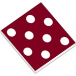 Polka Dots - White on Burgundy Red Small Memo Pads