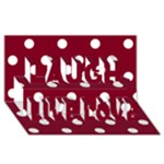 Polka Dots - White on Burgundy Red Laugh Live Love 3D Greeting Card (8x4)