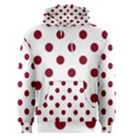 Polka Dots - Burgundy Red on White Men s Pullover Hoodie