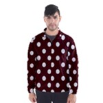 Polka Dots - White on Bulgarian Rose Red Wind Breaker (Men)