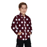 Polka Dots - White on Bulgarian Rose Red Wind Breaker (Kids)
