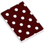Polka Dots - White on Bulgarian Rose Red Large Memo Pads