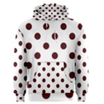 Polka Dots - Bulgarian Rose Red on White Men s Pullover Hoodie